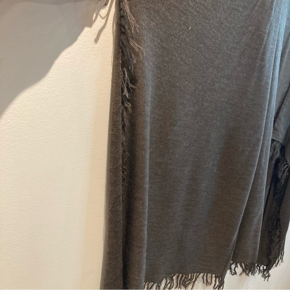 ELENA SOLANO Sz L Cascade Open Front Wool Blend  Fringe Wrap Style Cardigan - Picture 5 of 7